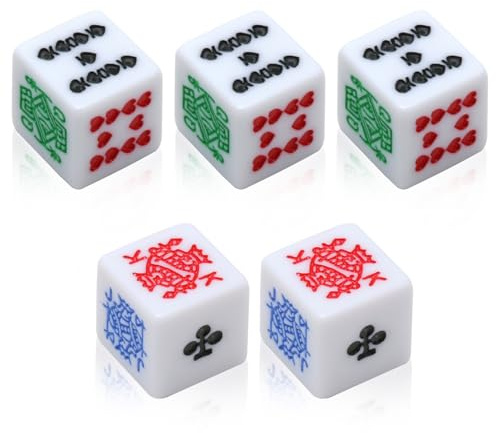 Poker Dice, Deluxe Poker Dice Set Premium Liars Dice Games for Gamers, Collectors, and Party Enthusiasts - Perfect for Game Nights, Travel, and Gift-Giving