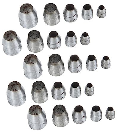 Angoily 25pcs Iron Round Wedges Hammer Handle Wedges Practical Steel Kit for Axe and Sledgehammer Woodworking Accessories 5 Sizes Diameter 8-16mm