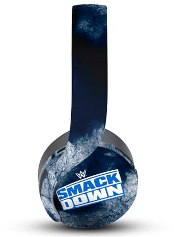 Head Case Designs Offizielle WWE Smack Down TV - Programm Logos Vinyl Haut Aufkleber Abziehbild Abdeckung kompatibel mit Sony PlayStation PS Pulse 3D Headset