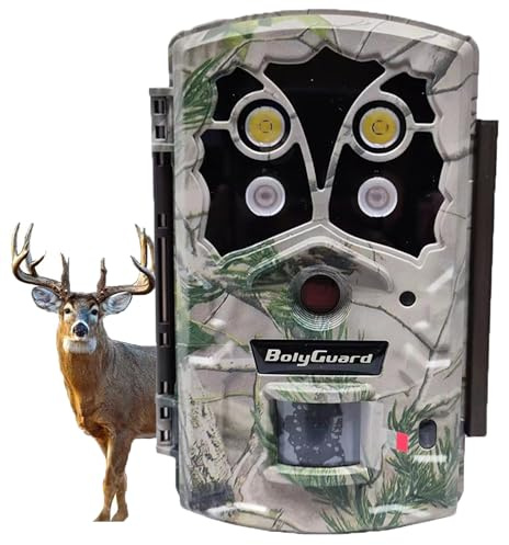 BolyGuard Jagdkamera, 45MP 4K High-Definition Jagdkamera, 940nm Keine Halo Nachtsicht, IP68 wasserdicht, verwendet für Tierbeobachtung und Jagdüberwachung