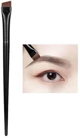 Arroopu Pinceaux à sourcils, pinceaux eyeliner – Pinceau à sourcils et eyeliner, biseauté avec poignée ergonomique pour un contrôle de précision confortable