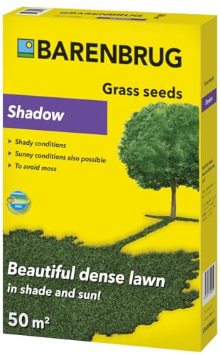 Barenbrug Grassamen 1kg bis 50m2 - Shadow beschichtet - für Schatten und Sonne - Starker Spiel- und Ziergazon im Schatten oder in der Sonne - Dichter Rasen gegen Moos und Unkraut