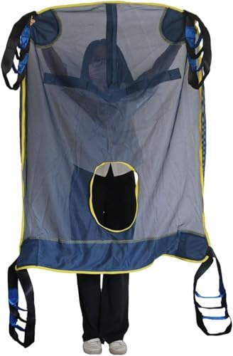 Full Body Patient Hoist Sling, Transfer Blanket for Bed Positioning and Lifting - Shower Sling for Bariatric, Nursing, Caregiver, Elderly