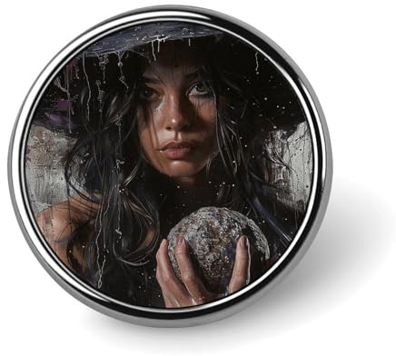 Broche décorative en forme de boule de pierre pour homme et femme - Broche amusante pour costumes, vêtements, vestes, chapeaux, sacs à dos, sacs à main, accessoires de sac à main - Rond