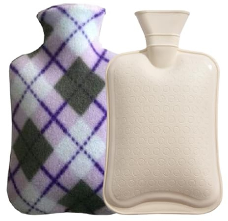 Bolsa De Agua Caliente Con Funda De Felpa - Calentador Rellenable De 2 Litros - Bolsa De Agua Caliente Grande Con Cubierta Para Invierno | Para Senderismo Estudiantes Mujeres Entusiastas Del Aire Libr