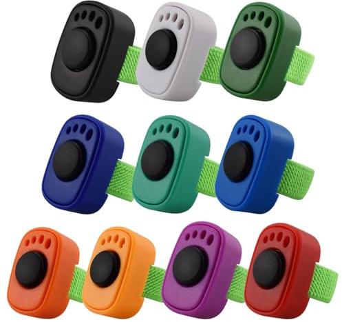 Dog Training Clicker - Sound Pet Trainer | 10 Pieces Puppy Train Finger Clickers | Dog Training Clickers | Dogs Traîning Clîckers | Clicker Finger Rings for Doggy Kitten Small Medium Large Home Travel