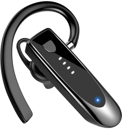 Atheewon Bluetooth Earpiece, Wireless Handsfree with Noise Cancelling Mic, 20Hrs Call Time Bluetooth 5.4 Headset, 180 Hrs Standby Time Headset for Business/Trucker/Driver