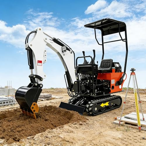 Mini pelle sur chenilles – Pelleteuse compacte de 0,8 à 2,5 tonnes pour projets de construction et agricoles