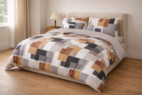 K&A® Luxury 4 Piece Duvet Set | Ultra Soft Microfiber Duvet Cover, Fitted Sheet & 2 Pillow Cases | Breathable & Wrinkle Resistant Bedding Set | Available in Double Size and Multiple Colors