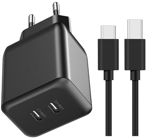 35W Schnellladegerät Netzteil für Outdoor Handys, Rugged Phone mit USB Typ C 10mm Langer Pin Ladekabel 1M USB-C Adapter für Blackview, Ulefone, Doogee, Oukitel, Cat, AGM, Cubot, Hotwav und IIIF150
