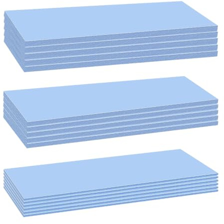 16 piezas almohadillas térmicas de silicona, conductividad térmica 6.0 W/mk, espesor 0.5/1/1.5 mm, silicona flexible Wärmeleitfähiges Silikonpad para SSD, CPU, GPU, LED IC Thermal Pads