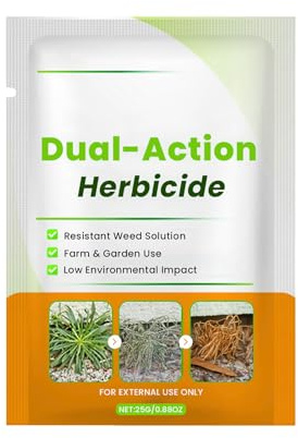 Herbicida Total Ecológico Origen Natural, Elimina Malas Hierbas y Musgos, Solución para el control de malezas, Uso en granjas y jardines, Bajo impacto ambiental, Súper Concentrado, 25G