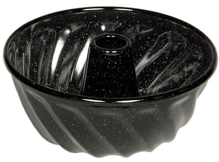 Riess, 0495-022, Gugelhupfform 22, klassisk – bakformar, diameter 22 cm, höjd 10,3 cm, innehåll 2,00 liter, emalj, svart, skålkakform