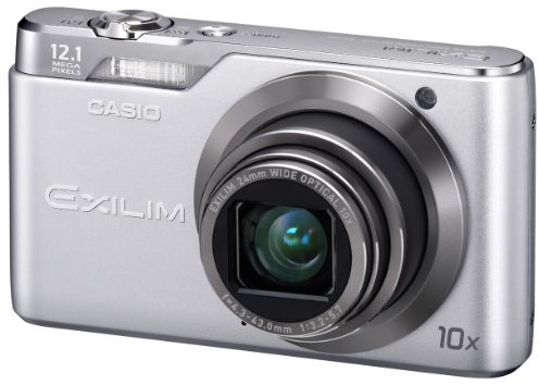 Casio Exilim EX-H5 Digitalkamera (12 Megapixel, 10-fach opt. Zoom, 6,9 cm (2,7 Zoll) Display, bildstabilisiert) silber