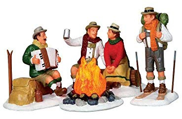Lemax - Alpine Ski Party - Lagerfeuer - Beleuchtetes Zubehör - Weihnachtswelt