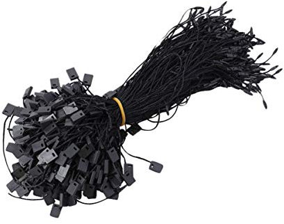 Healifty 950 stücke Fallumbau Befestigungen Label Hängenden Seil String Snap Locks Pin Sicherheitsschleife (Schwarz)