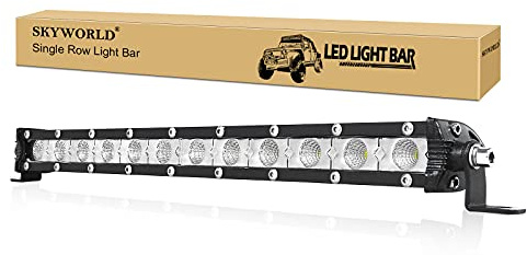 SKYWORLD 13 Zoll 33cm 60W LED Arbeitsscheinwerfer Bar Slim Lichtbalken | 12V 24V Flood Offroad Scheinwerfer Wasserdicht Zusatzscheinwerfer Rückfahrscheinwerfer für 4x4 Auto SUV ATV UTV Traktor LKW