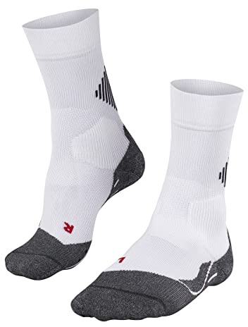 FALKE Unisex Socken 4 GRIP Stabilizing U So Funktionsmaterial für maximalen Speed 1 Paar, Weiß White-Mix 2029, 44-45
