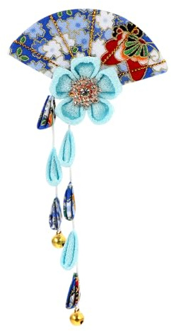 SOIMISS Japanischen Haar Clip Japanischen Tsumami Haar Pin Kimono Haarnadel Band Clip Kanzashi Haar Ornament Krawatte Band Clip Japanischen Haar Zubehör für Frauen Mädchen