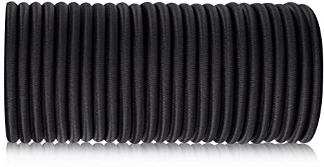6 mm x 20 M - Corde élastique Noire - Filet de sécurité pour sécuriser des Objets - Projets de Bricolage