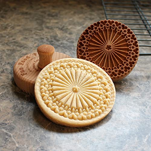 Fun Food Tools, Large Wood Cookie Stamp, 3.1 inch (Cologne Cathedral CS8-013)