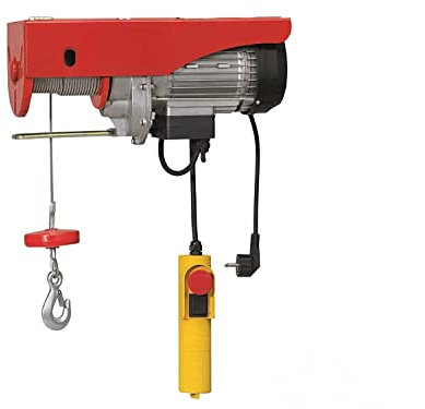 Paranco Elettrico 750W Argano Montacarico Fili Verricello Paranchi Elettrici Sollevatore Fune 18mt Carico Sollevamento Carico da 200kg a 400kg