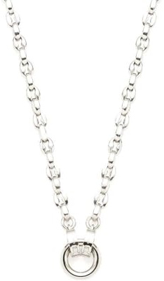JEWELS BY LEONARDO Collar Clip & Mix Romea • Cadena de acero inoxidable plateado • Cadena maciza en forma de frijol • Anillo para colgar colgantes • 50 cm de longitud • Regalo Joyas Mujer • 023272