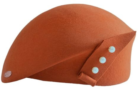 Bciopll Damen Vintage Wolle Fedora Hut Rot Kirche Fascinator Hüte Rosa Schwarz Hochzeit Hut Filz Mesh Gaze Hüte Karamell M (54-57cm), caramel, Einheitsgröße