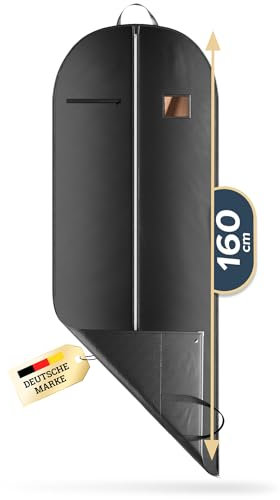 FiRiO® 1 x Premium Kleidersack lang 160 cm - 50% DICKERES MATERIAL - Faltbare Kleidersack Reisetasche für Mantel, Jacke & Co- Business Anzugtasche - Atmungsaktive Kleidersäcke für Reise & Aufbewahrung