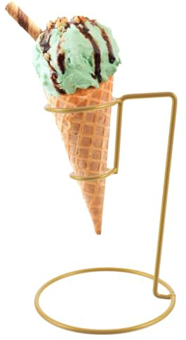 Ciieeo Ice Cream Stand Candy Decor Metal Cone Holders Gold Decor Ice Cream Cone Holders Candy Display Rack Cone Stand Popcorn Cones Holder Dessert Display Stands Party Supplies Snack Iron