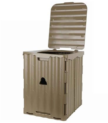 Campingtoilette Camping Toiletten Notfall Toilette Faltbar Mobile Toilette Klappbar Für Auto Für Unterwegs Für Zuhause Outdoor-Hocker Tragbar Faltbar Camping (Yellow,29x34.5x37cm)