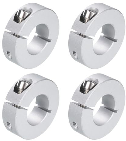QUARKZMAN 8 Stück Geteilte Stellringe Klemmring für Wellenkragen 20mm Bohrung, 40mm Außendurchmesser, 12mm Dicke, Aluminiumlegierung Tiefenanschlagringe mit Gewindestift Spaltklemme