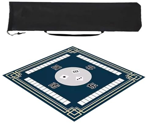 HLZLPYFC Mahjong-Matte, Mahjong-Matte im chinesischen Stil, geräuschunterdrückende Mahjong-Tischmatte mit Aufbewahrungstasche, Kristallsamt-Spieltischmatte (Farbe: Stil 6, Größe: 95 cm)