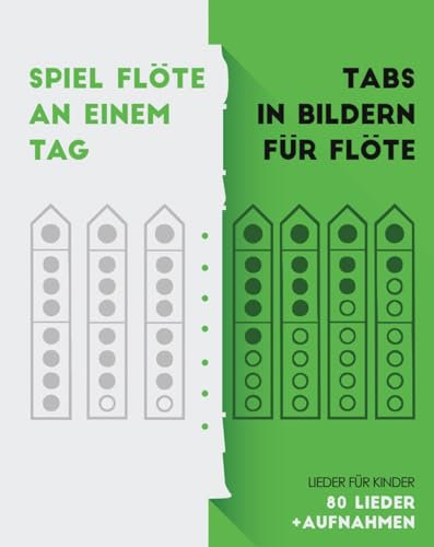 Spiel Flöte an einem Tag. Tabs in Bildern für Flöte.: Lieder für Kinder