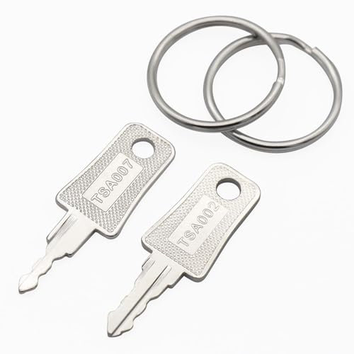 Schlüssel 007 002 für TSA Schloss - 2 Stück Schlüssel Kompatibel mit TSA007 TSA002 Key für TSA Kofferschloss, Universell Multifunktionale Gepäckschlüssel für Gepäck Koffer Zoll, Robust und Langlebig