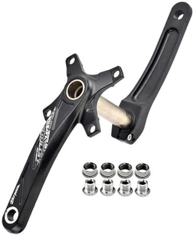 170/175Mm 104 BCD Mountainbike Kurbel Arm Hohl Einteilige Fahrrad Kurbelarm Set Crank Fahrrad Kurbel Aluminiumlegierung Rennrädern Kurbelgarnitur Fahrrad-Zubehör, Fahrrad Kurbelarm 175MM