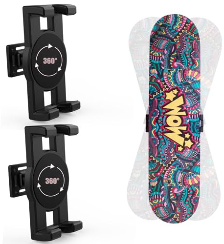 HHUXIUE 2er-Set Skate-Deck-Wandhalterung, 360° drehbare Skateboard-Wandhalterung, schwimmender Display-Aufhänger, geeignet für jeden Skateboarder. (2 Set)