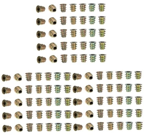OUNONA 300stücke Holzgewinde-einsätze Flanged Gewindemuttern Für Möbel Selbstschneidende Möbelverbindungen Für Stabile Holzverbindungen