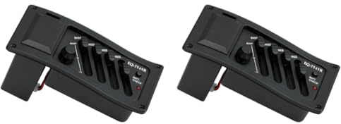 LYEAA 4-Band-Tonabnehmer-Vorverstärker for Akustikgitarren mit EQ und Tuner for verbesserten Klang von Gitarren-Tonabnehmern