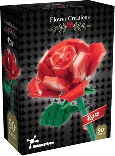 Science4you Kit di Costruzione di Fiori di Rosa – Costruisci il tuo Giardino Botanico, Costruire Rosa e Fiori Artificiali con la tua Famiglia, Regalo di Costruzione per Adulti e Bambini