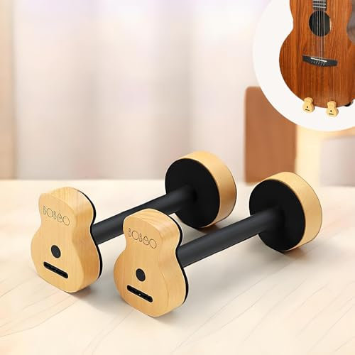 DINYOAN Gitarrenständer Holz für 38-Zoll bis 42-Zoll Tragbar Guitar Stand ,Verstellbarer 10-14cm ,Gitarren Zubehör für Akustikgitarre, E-Gitarre & Bassgitarre