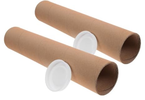 GRIRIW 2stücke Runde Versandrohre Aus Stabilem Kraftpapier Innendurchmesser Vielseitige Papprollen Für Poster Dokumentenaufbewahrung Papierrolle Schutz Und Organizer