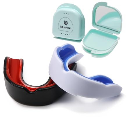Musivon Mouth Guard Children 5-8 Years, Sports Mouthguard with Mouthguard Case for Boxing, Football, Lacrosse, MMA, Hockey and Martial Arts
