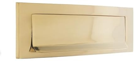 Kooples Hardware Gravity Letterplate – Spring-Loaded Flap Mail Slot with Built-in Gravity Flap – Durable Door Letter Box for External Use
