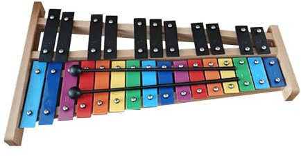 Fenteer Xylophon mit 27 Tönen, Glockenspiel in voller Größe, leicht zu spielen, professionell, mit Schlägeln, für Partys, Unterricht, Konzert, Anfänger,