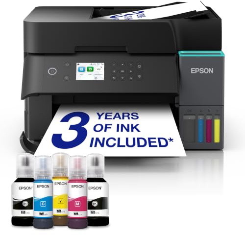 Epson EcoTank ET-3950 Ink Tank Printer | Home Office Use | Wireless | A4 | Duplex Print, Copy, Scan | 6.1cm LCD Screen | 30-Page ADF | Includes up to 3 Years of Ink