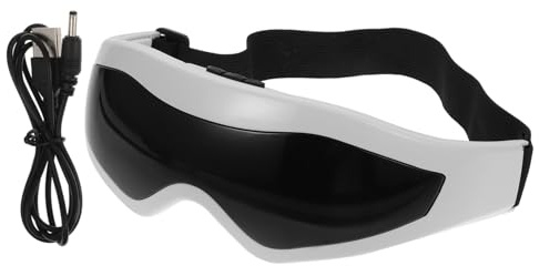 COLLBATH Masajeador Eléctrico de Ojos Recargable USB Dispositivo de Masaje Ocular Portátil Función de Masaje Térmico Ajustable para Aliviar Fatiga Ocular Cuidado Diario para Adultos