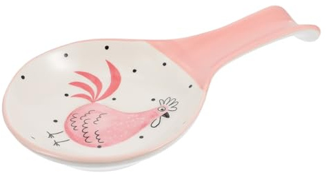 Gatuida Porte-cuillère Facile à Nettoyer et Rose en Céramique Réutilisable pour, Support Pratique Ustensiles Cuisine Décoration