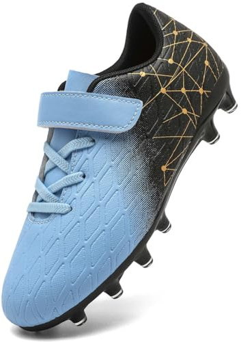 DimaiGlobal Scarpe da Calcio Bambini Ragazzi con Tacchetti Bassi Professionali Scarpe da Calcetto Futsal e Allenamento per Interno/Esterno - Antiscivolo Junior