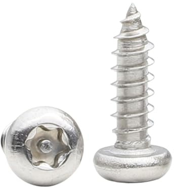 10–50 Stück Torx-Blechschrauben mit Linsenkopf, M2, M2,3, M2,6, M3, M3,5, M4, M5, Edelstahl, rund, sechslappig, selbstschneidende Schraube for Holz(4mm)